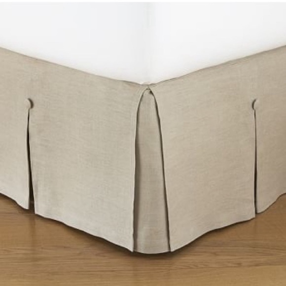 Pottery Barn Bedding Pottery Barn Bed Skirt Full Size Linen Natural